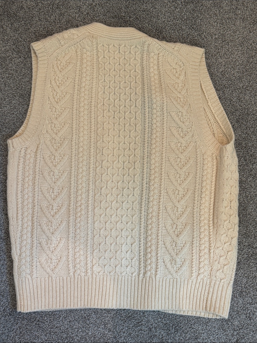 J. Crew Cream Cable Knit Button-Front Sweater Vest - Picture 4 of 4